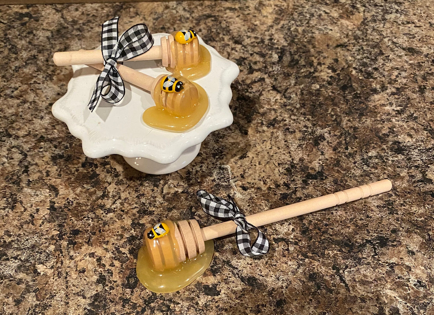Honey Dipper, faux honey dipper, bee accessory, honey bee