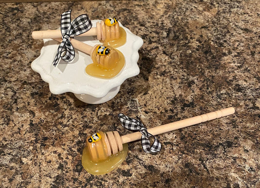 Honey Dipper, faux honey dipper, bee accessory, honey bee