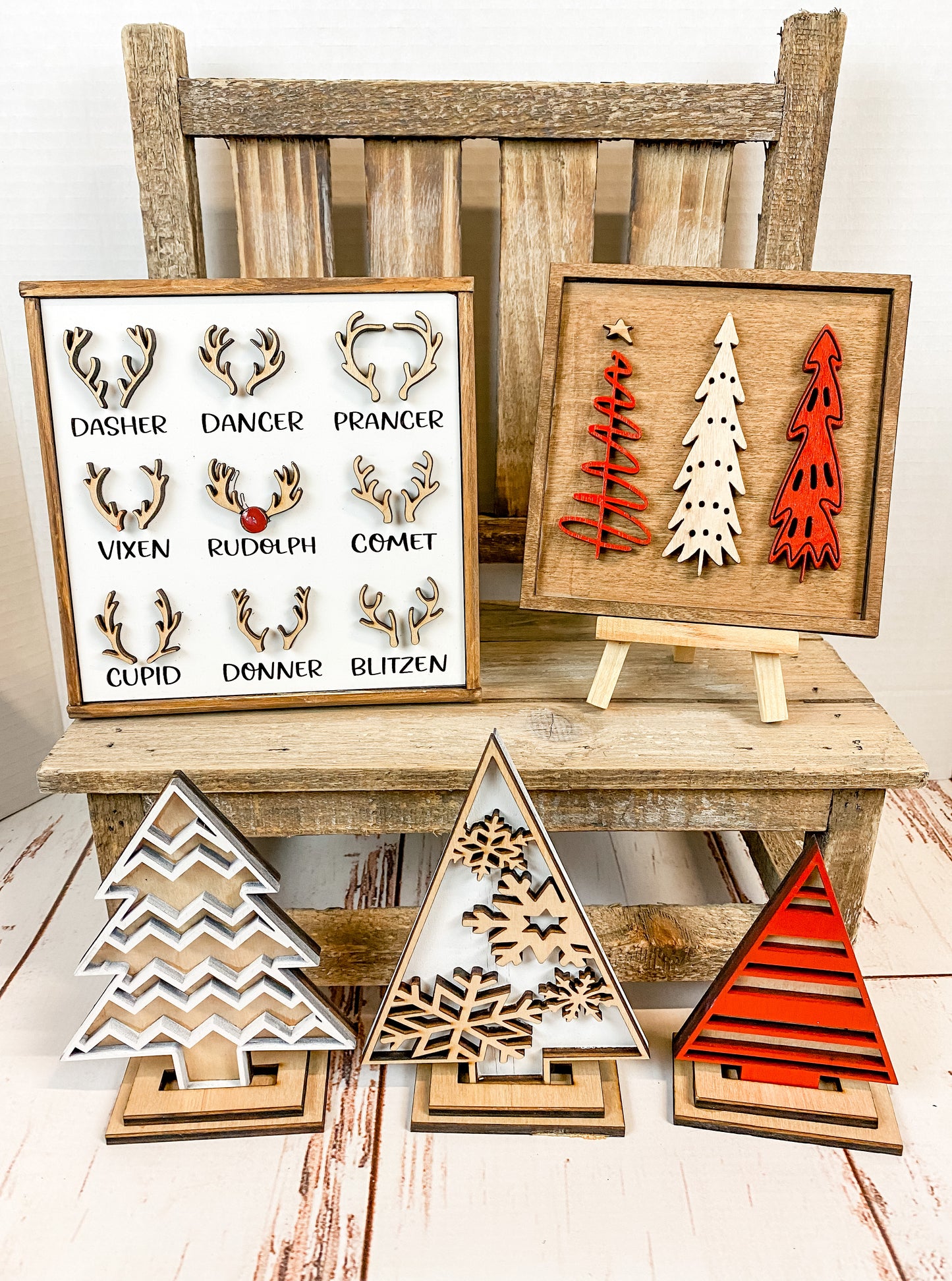 Reindeer/tree signs