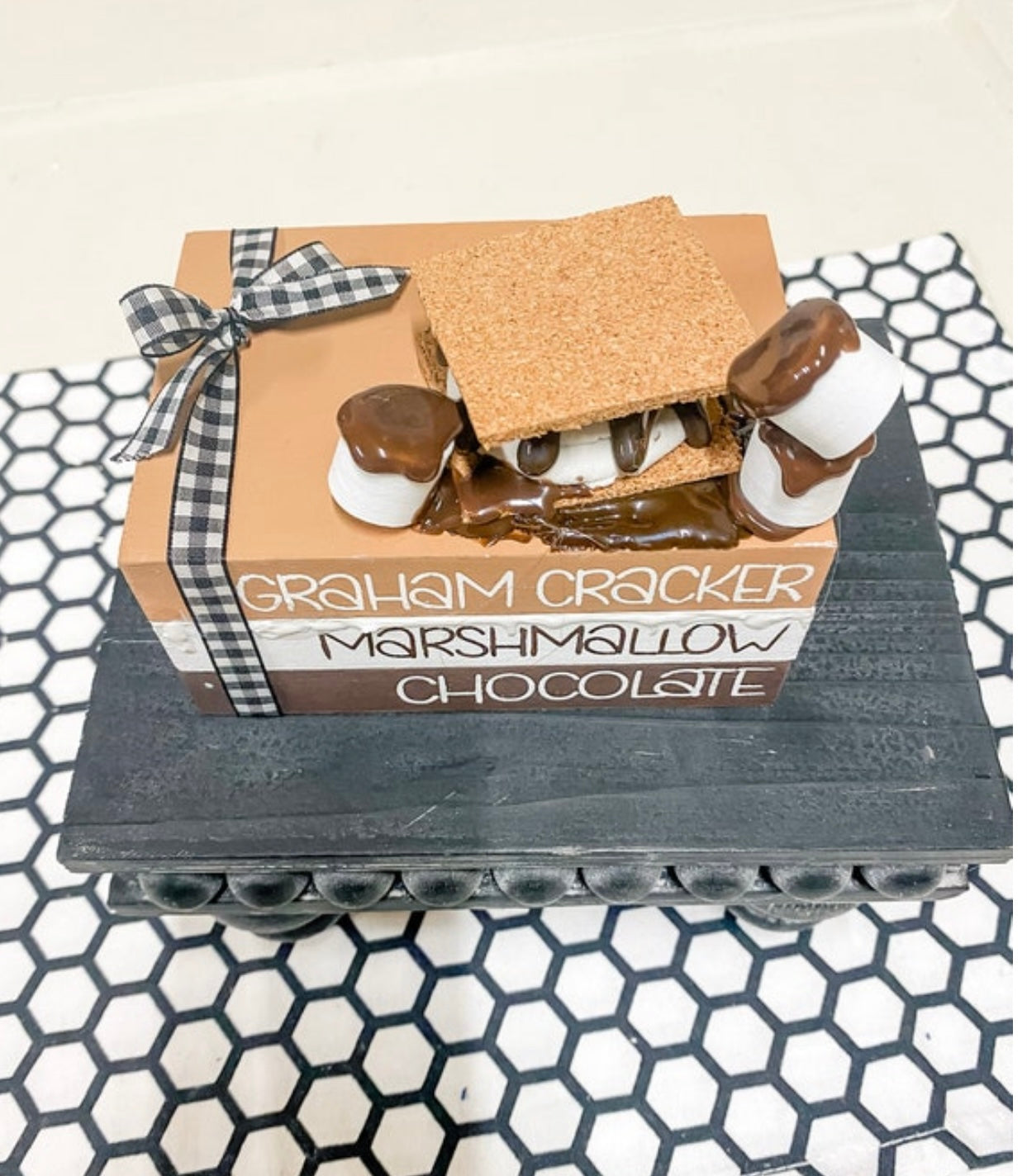 S’mores tiered tray decor, s’mores, s’mores decor, s’mores signs